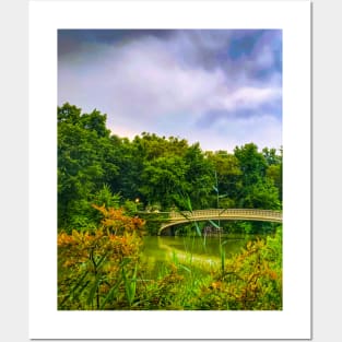 Central Park Bow Bridge Manhattan New York City Posters and Art